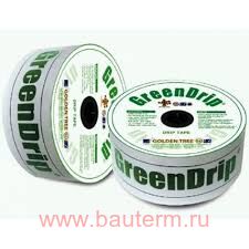 Капельная лента 6mil/1.3 л/ч, шаг 30 см (бухта 1400м) GREEN DRIP