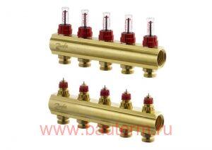 Коллектор FHF 5+5 с ротаметрами, Danfoss