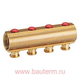 Коллектор с отсечными клапанами 1" x 18 /11 БАЗА 18 ММ GIACOMINI