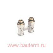 Блок шаровых кранов 1/2"х3/4" прямой для радиатора РЕХАУ
