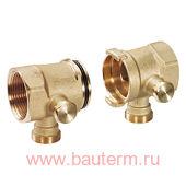 Два крайних элемента коллектора отсечным клапаном 1 1/4" x 3/4"E x DN32 GIACOMINI