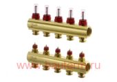 Коллектор FHF 5+5 с ротаметрами, Danfoss
