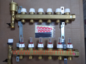 Коллектор в cборе 1" с т/р вентил. и расходомерами 6х3/4", Caleffi