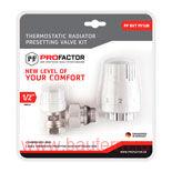 Комплект радиатора термостат. угловой с преднастройкой и уплотн. ProFactor 3/4" (1/10)